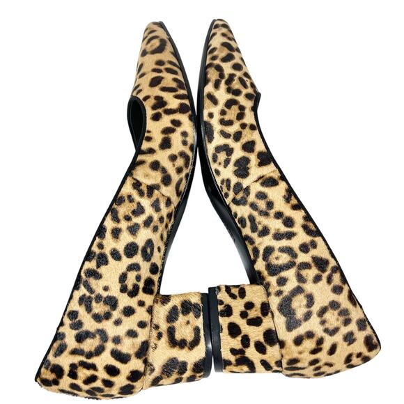 Alfani Leopard Print Slip On Shoes Women 7M Pumps Real Calf Fur New - Picture 7 of 14